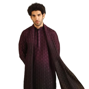 Blended Fabric Dupatta for Kurta and Sherwani