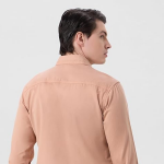 Men Long Sleeve Casual Cotton Twill Shirt