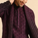 Blended Fabric Dupatta for Kurta and Sherwani