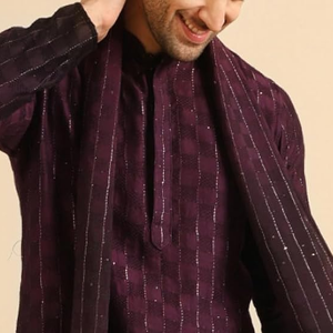 Blended Fabric Dupatta for Kurta and Sherwani