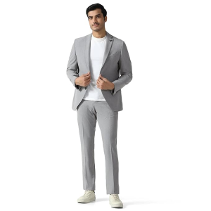 Mens Slim Fit Solid Two Piece Suits