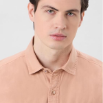Men Long Sleeve Casual Cotton Twill Shirt