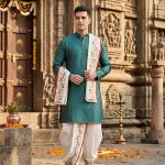 Kurta Dhoti Set for Groom, Festival & Wedding Functions